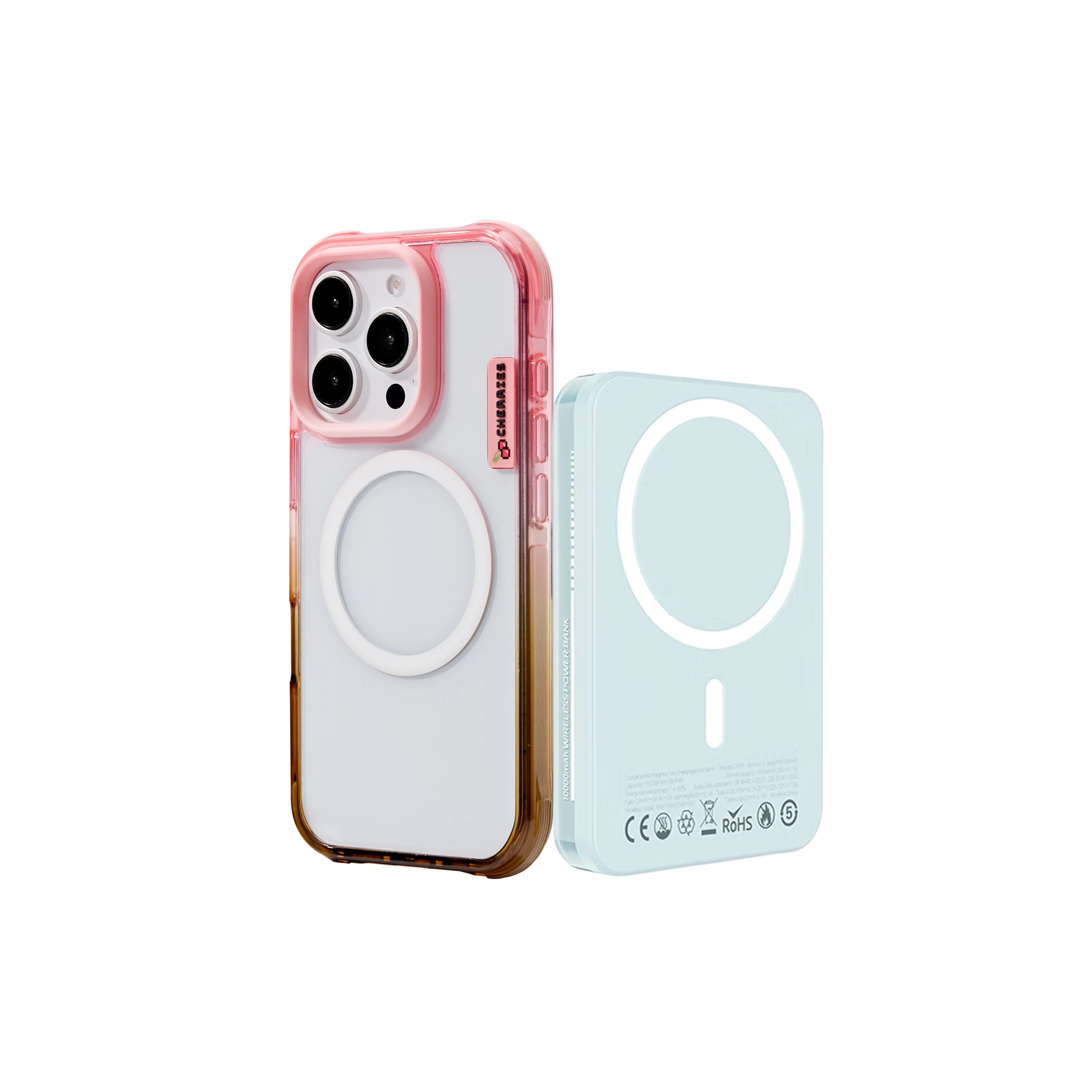 Defender Pink Olive Cover + MAGSAFE CHARGER – Cherries