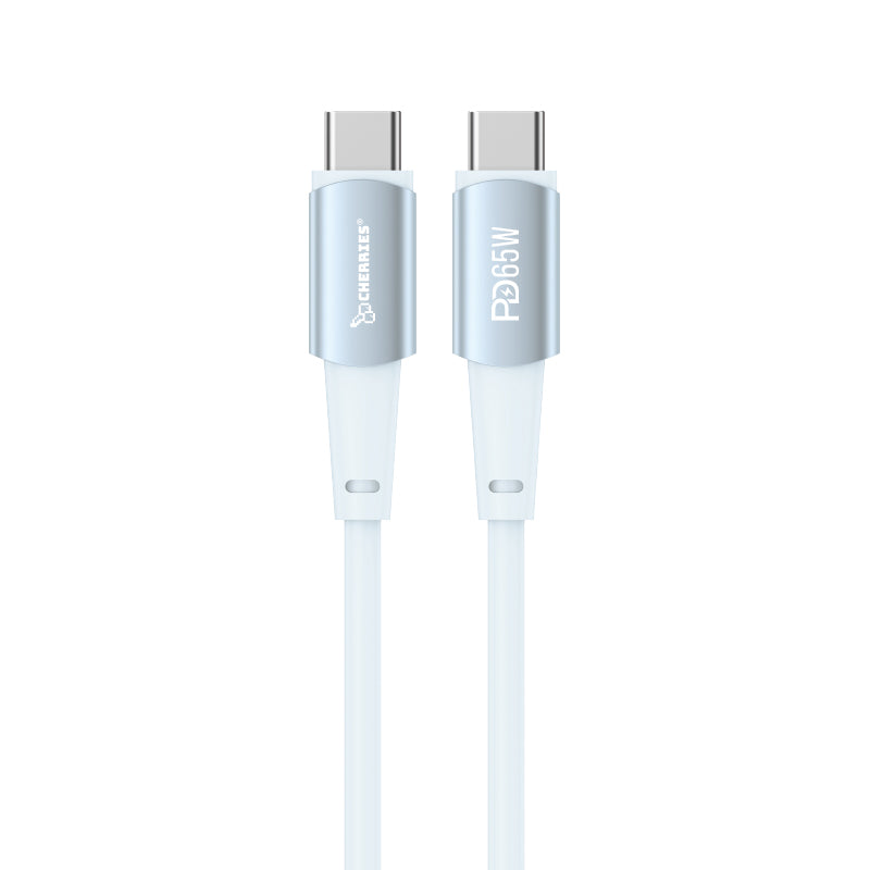Cherries 67W USB-C Fast Charger + USB-C Cable – Ice Blue