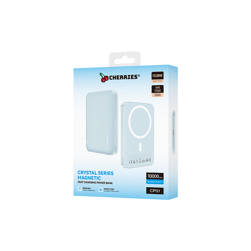 Cherries MagSafe Powerbank 10.000mAh – Ice Blue