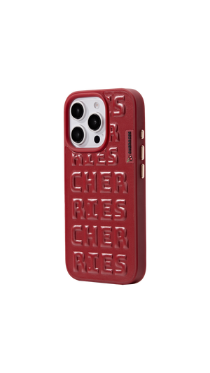 CHERRIES Free Hand Lanyard Case – Cherry Red