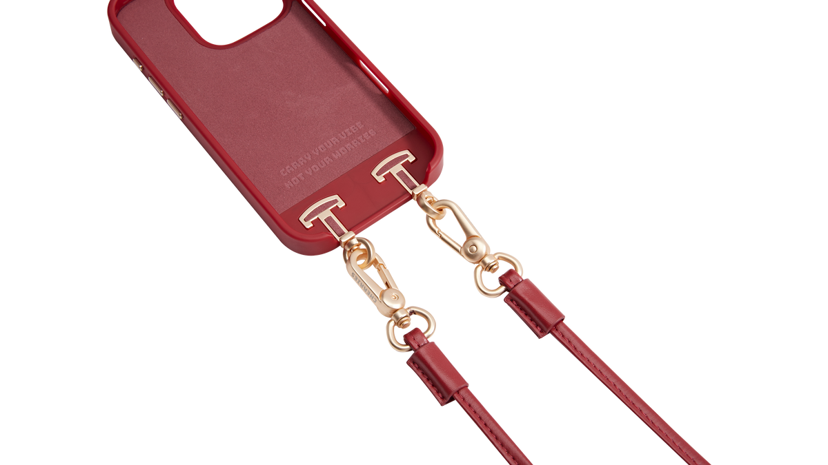 CHERRIES Free Hand Lanyard Case – Cherry Red