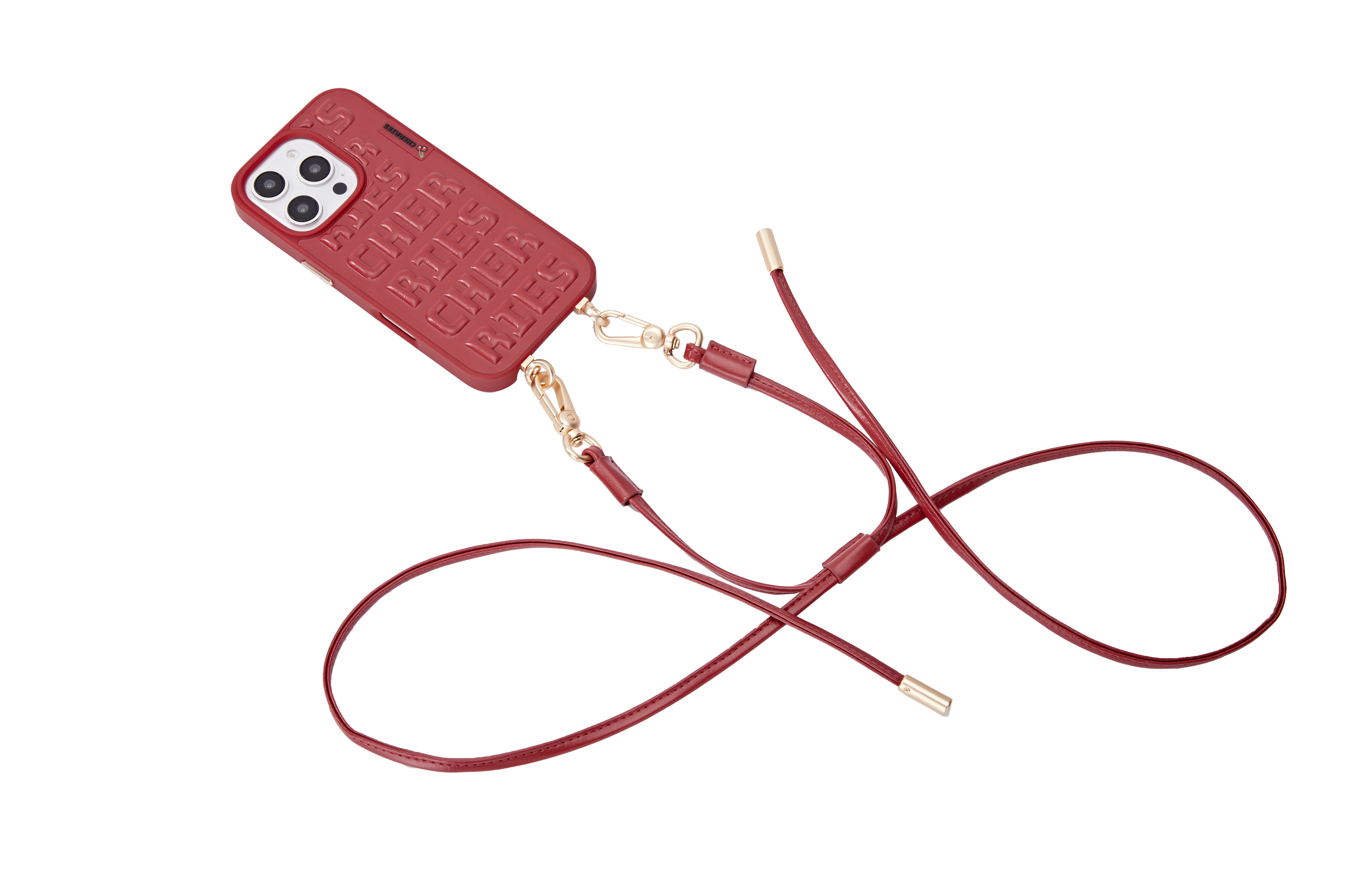 CHERRIES Free Hand Lanyard Case – Cherry Red