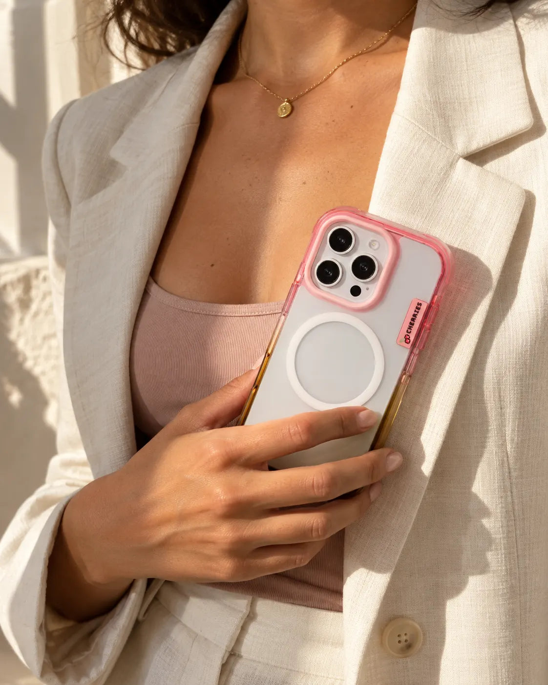 CHERRIES Defender MagSafe Case –  Pink Olive