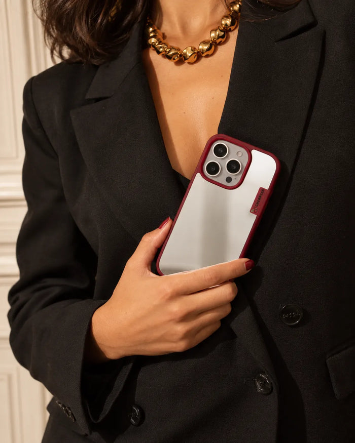 CHERRIES Mirror MagSafe Case – Cherry Red