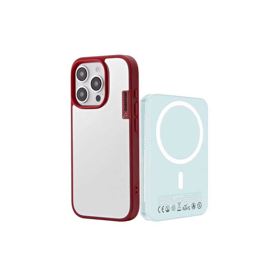 Mirror Red Cover + MAGSAFE CHARGER